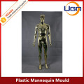 male chrome plastic mannequin mould full body with abstract head